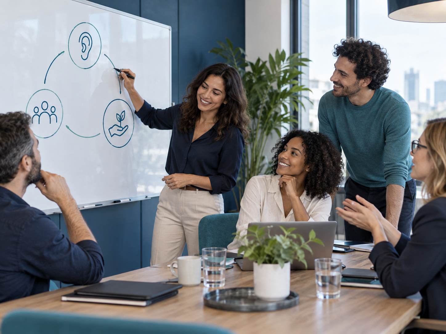 Equipo construyendo un lenguaje compartido de escucha y responsabilidad