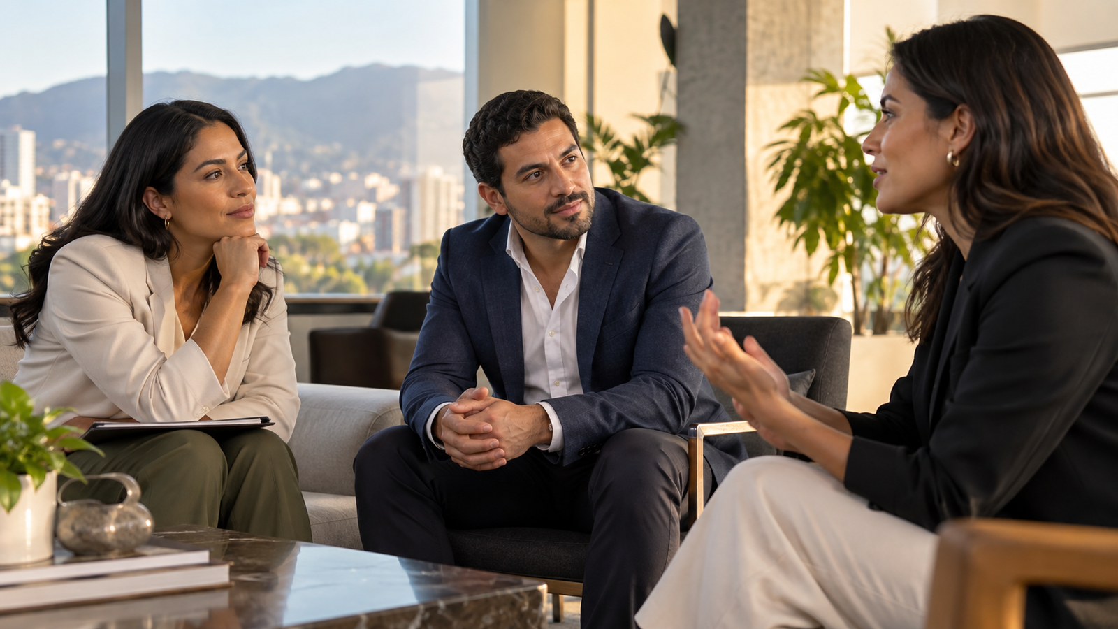 Líderes conversando y alineando acuerdos